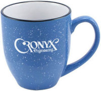 Ceramic Mugs: 16oz Two Tone Speckled Bistro Mugs